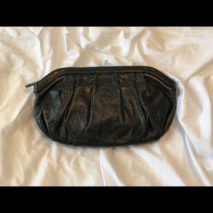 Gap Patent Leather Clutch, Gray, Large